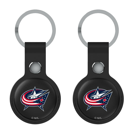 Columbus Blue Jackets Insignia Black Airtag Holder 2-Pack-0