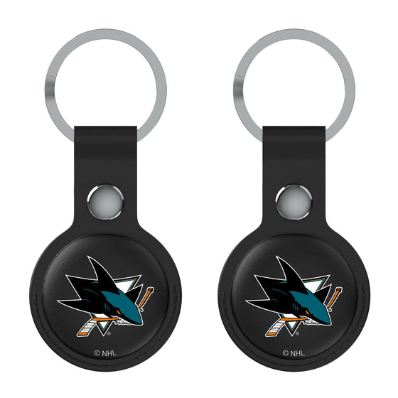 San Jose Sharks Insignia Black Airtag Holder 2-Pack-0