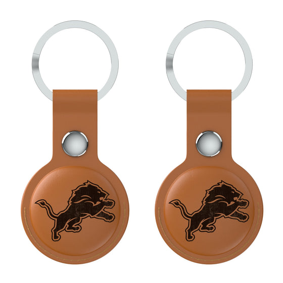 Detroit Lions Burn Brown Airtag Holder 2-Pack-0