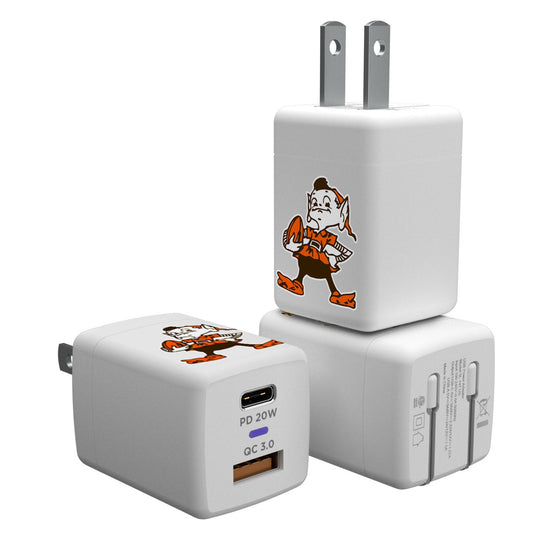 Cleveland Browns Historic Collection Insignia USB A/C Charger-0