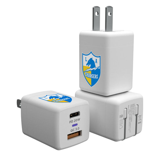 Los Angeles Chargers Historic Collection Insignia USB A/C Charger-0