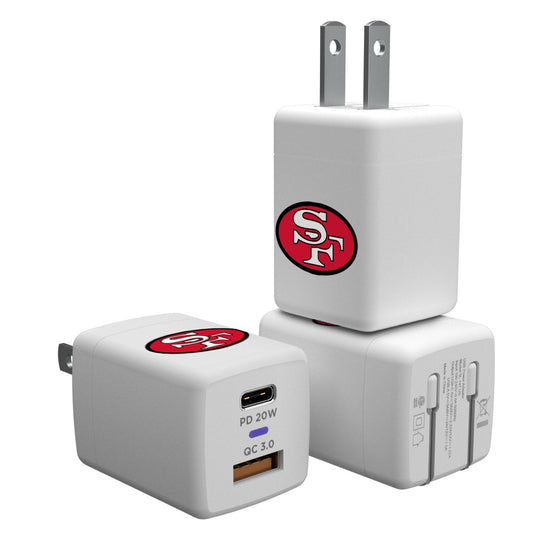 San Francisco 49ers Historic Collection Insignia USB A/C Charger-0