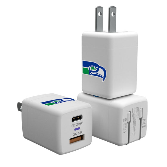 Seattle Seahawks Historic Collection Insignia USB A/C Charger-0