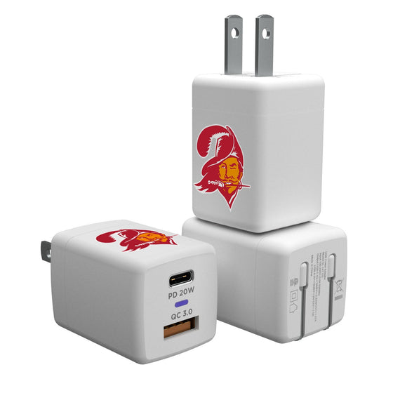 Tampa Bay Buccaneers Historic Collection Insignia USB A/C Charger-0