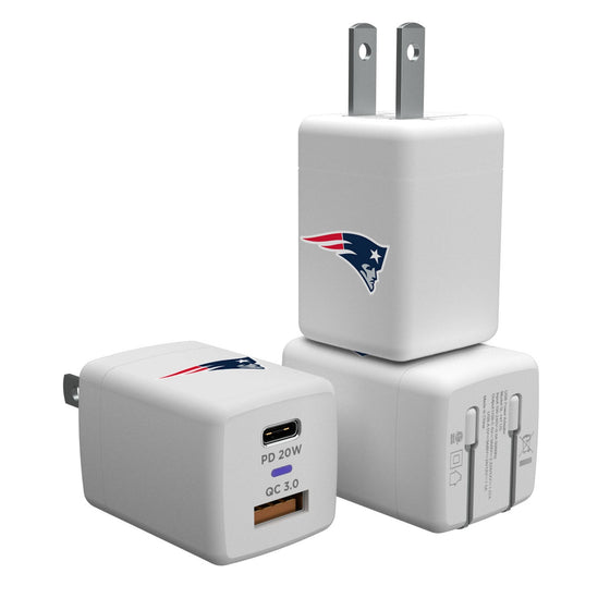 New England Patriots Insignia USB A/C Charger-0