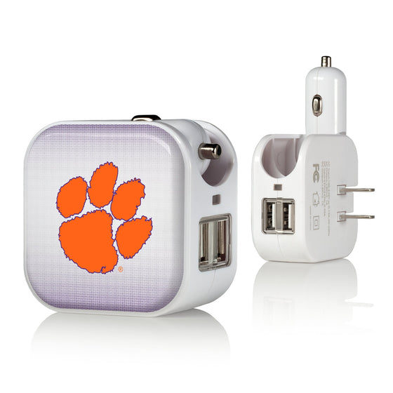 Clemson Tigers Linen 2 in 1 USB Charger-0