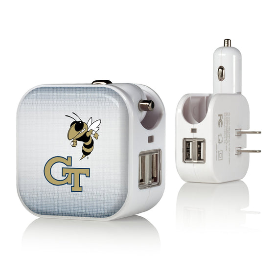Georgia Tech Yellow Jackets Linen 2 in 1 USB Charger-0