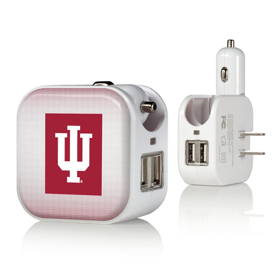 Indiana Hoosiers Linen 2 in 1 USB Charger-0