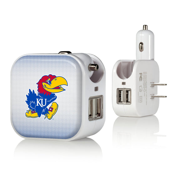 Kansas Jayhawks Linen 2 in 1 USB Charger-0