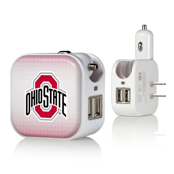 Ohio State Buckeyes Linen 2 in 1 USB Charger-0