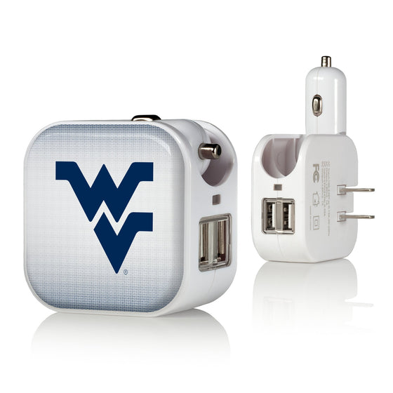 West Virginia Mountaineers Linen 2 in 1 USB Charger-0