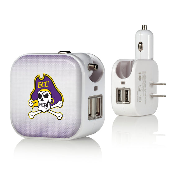 East Carolina Pirates Linen 2 in 1 USB Charger-0