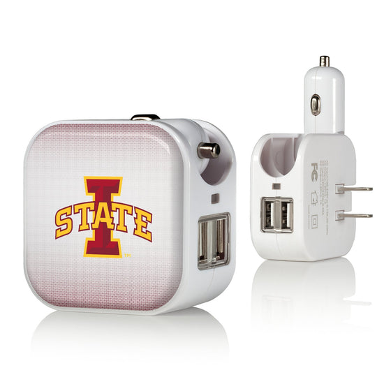 Iowa State Cyclones Linen 2 in 1 USB Charger-0