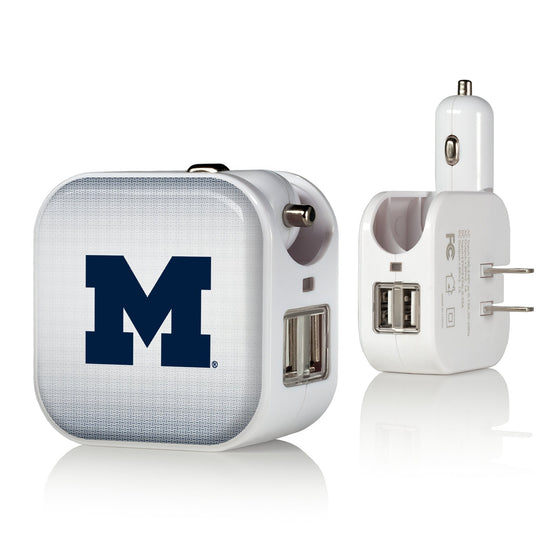 Michigan Wolverines Linen 2 in 1 USB Charger-0