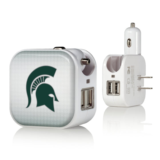 Michigan State Spartans Linen 2 in 1 USB Charger-0