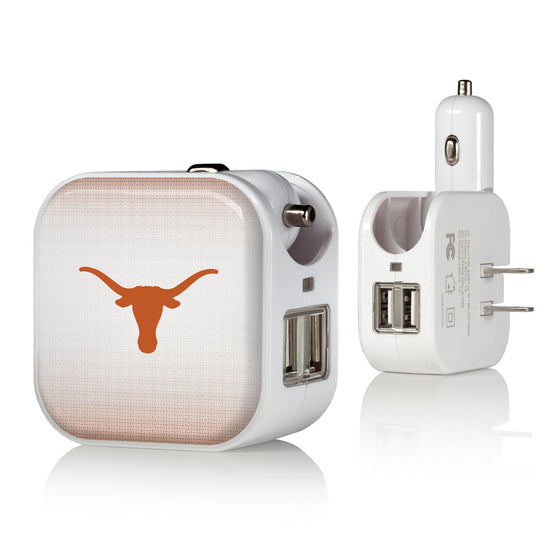 Texas Longhorns Linen 2 in 1 USB Charger-0
