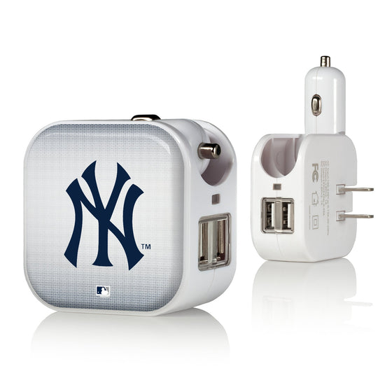 New York Yankees Linen 2 in 1 USB Charger-0