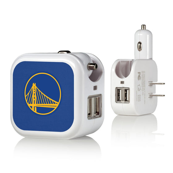 Golden State Warriors Solid 2 in 1 USB Charger-0