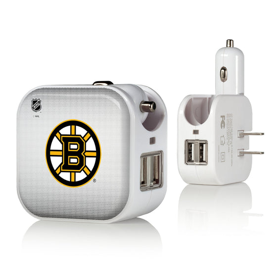 Boston Bruins Linen 2 in 1 USB Charger-0