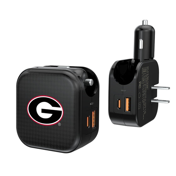 Georgia Bulldogs Linen 2 in 1 USB A/C Charger-0