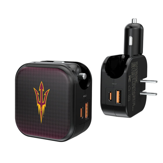 Arizona State Sun Devils Linen 2 in 1 USB A/C Charger-0