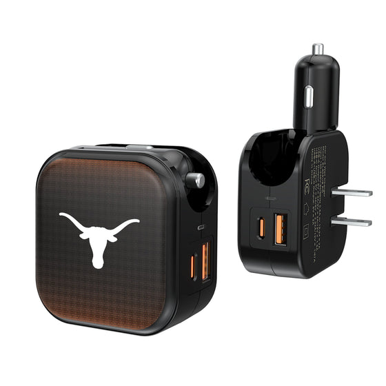 Texas Longhorns Linen 2 in 1 USB A/C Charger-0