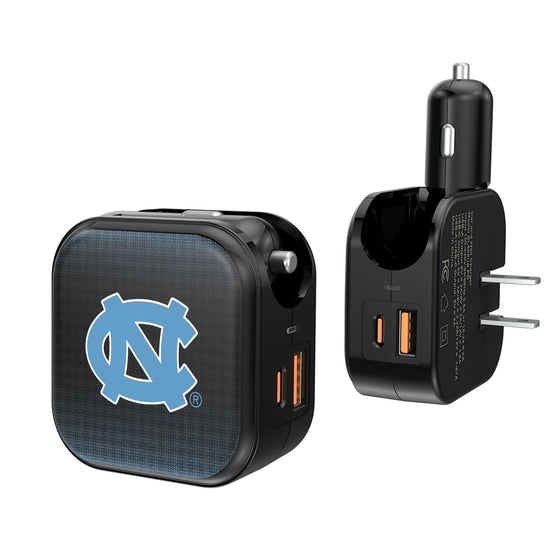 North Carolina Tar Heels Linen 2 in 1 USB A/C Charger-0