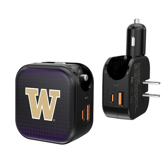 Washington Huskies Linen 2 in 1 USB A/C Charger-0