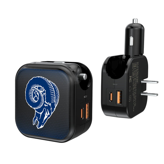 Los Angeles Rams Historic Collection Linen 2 in 1 USB A/C Charger-0