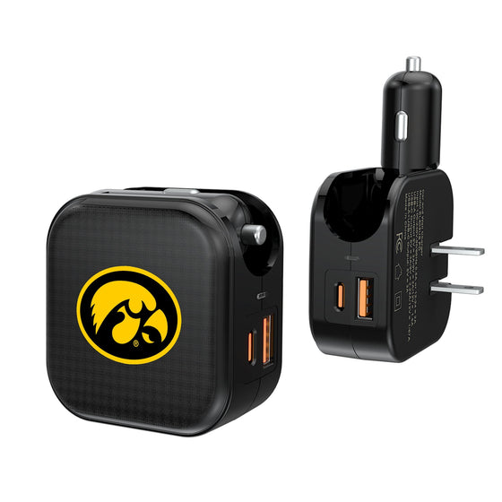 Iowa Hawkeyes Linen 2 in 1 USB A/C Charger-0