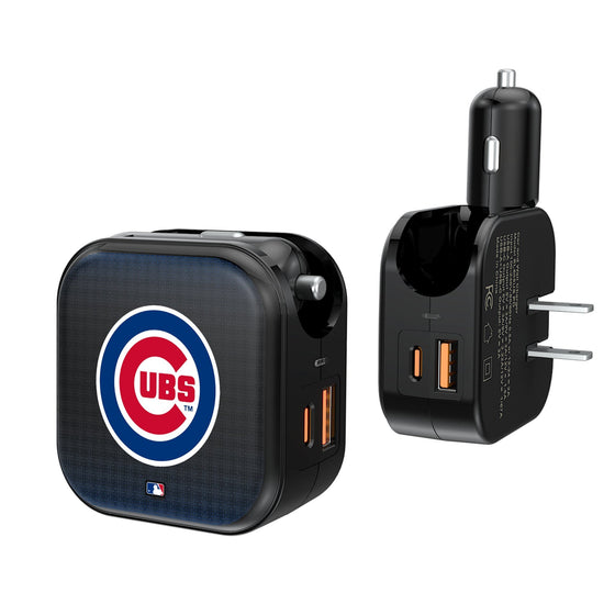 Chicago Cubs Linen 2 in 1 USB A/C Charger-0