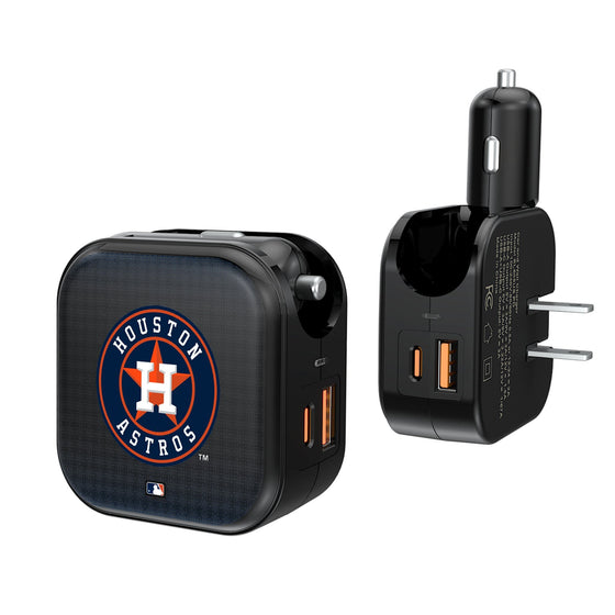 Houston Astros Linen 2 in 1 USB A/C Charger-0