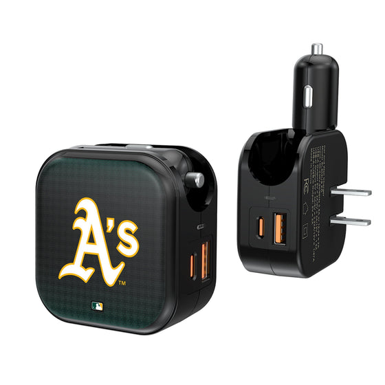 Oakland Athletics Linen 2 in 1 USB A/C Charger-0