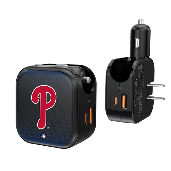 Philadelphia Phillies Linen 2 in 1 USB A/C Charger-0