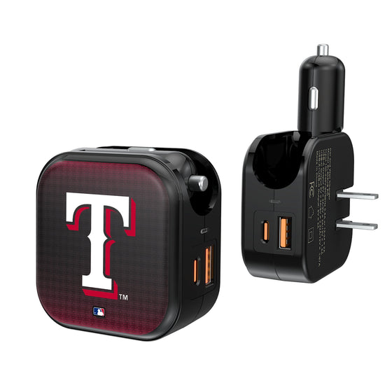 Texas Rangers Linen 2 in 1 USB A/C Charger-0