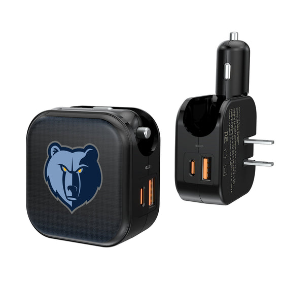 Memphis Grizzlies Linen 2 in 1 USB A/C Charger-0