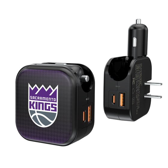 Sacramento Kings Linen 2 in 1 USB A/C Charger-0