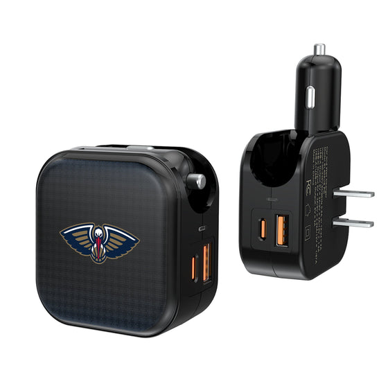 New Orleans Pelicans Linen 2 in 1 USB A/C Charger-0