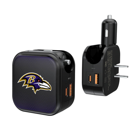 Baltimore Ravens Linen 2 in 1 USB A/C Charger-0