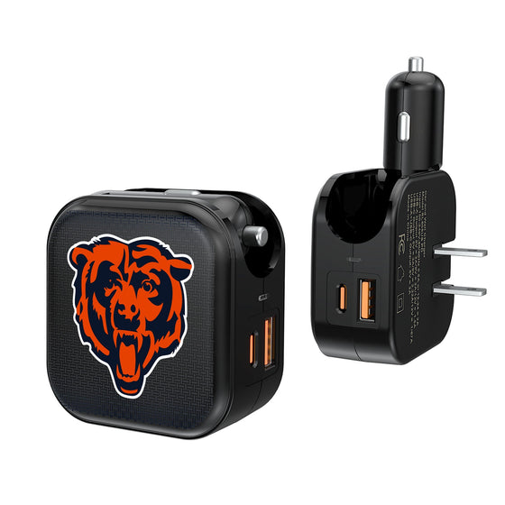 Chicago Bears Linen 2 in 1 USB A/C Charger-0