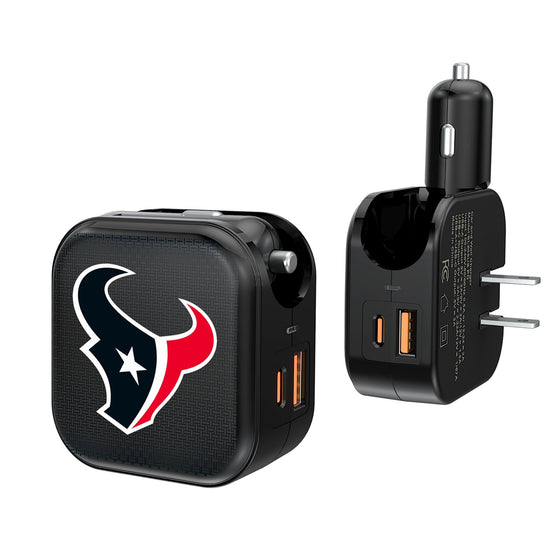 Houston Texans Linen 2 in 1 USB A/C Charger-0