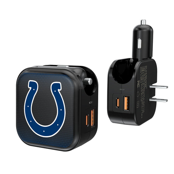 Indianapolis Colts Linen 2 in 1 USB A/C Charger-0