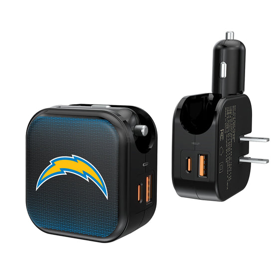 Los Angeles Chargers Linen 2 in 1 USB A/C Charger-0