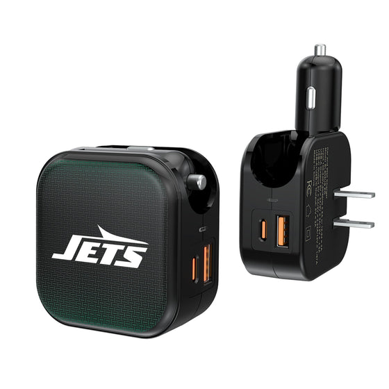 New York Jets Linen 2 in 1 USB A/C Charger-0