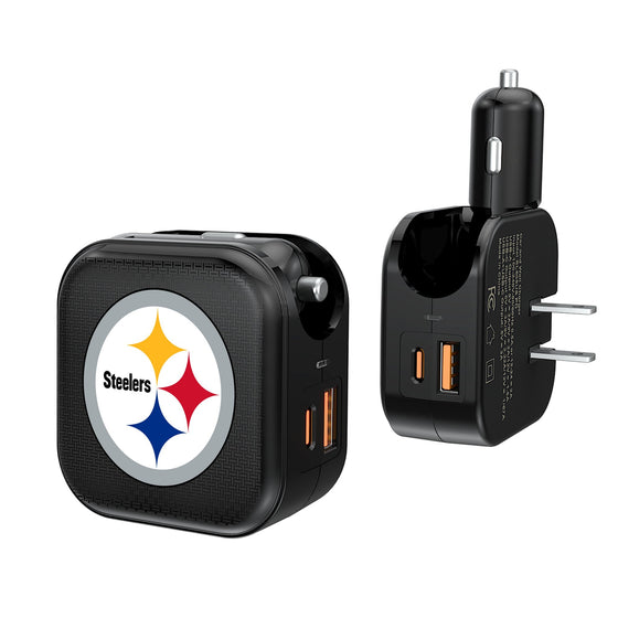 Pittsburgh Steelers Linen 2 in 1 USB A/C Charger-0