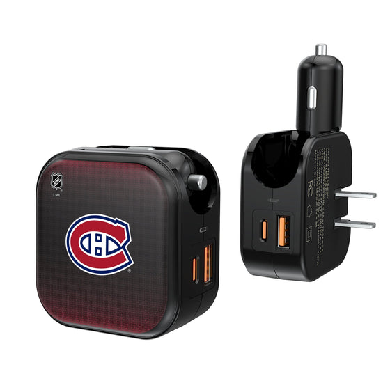Montreal Canadiens Linen 2 in 1 USB A/C Charger-0