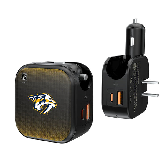 Nashville Predators Linen 2 in 1 USB A/C Charger-0