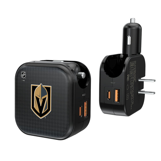 Vegas Golden Knights Linen 2 in 1 USB A/C Charger-0
