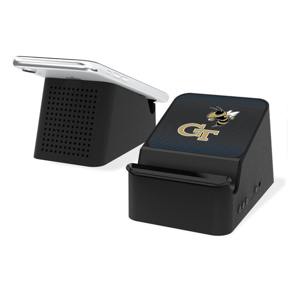 Georgia Tech Yellow Jackets Linen Wireless Charging Station and Bluetooth Speaker-0