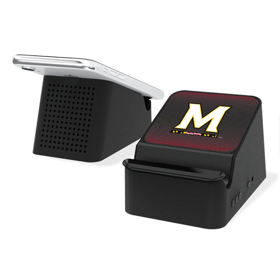 Maryland Terrapins Linen Wireless Charging Station and Bluetooth Speaker-0